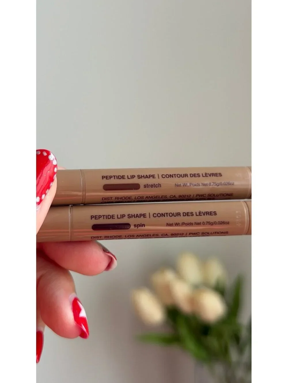 2pcs Rhode Peptide Lip Shape